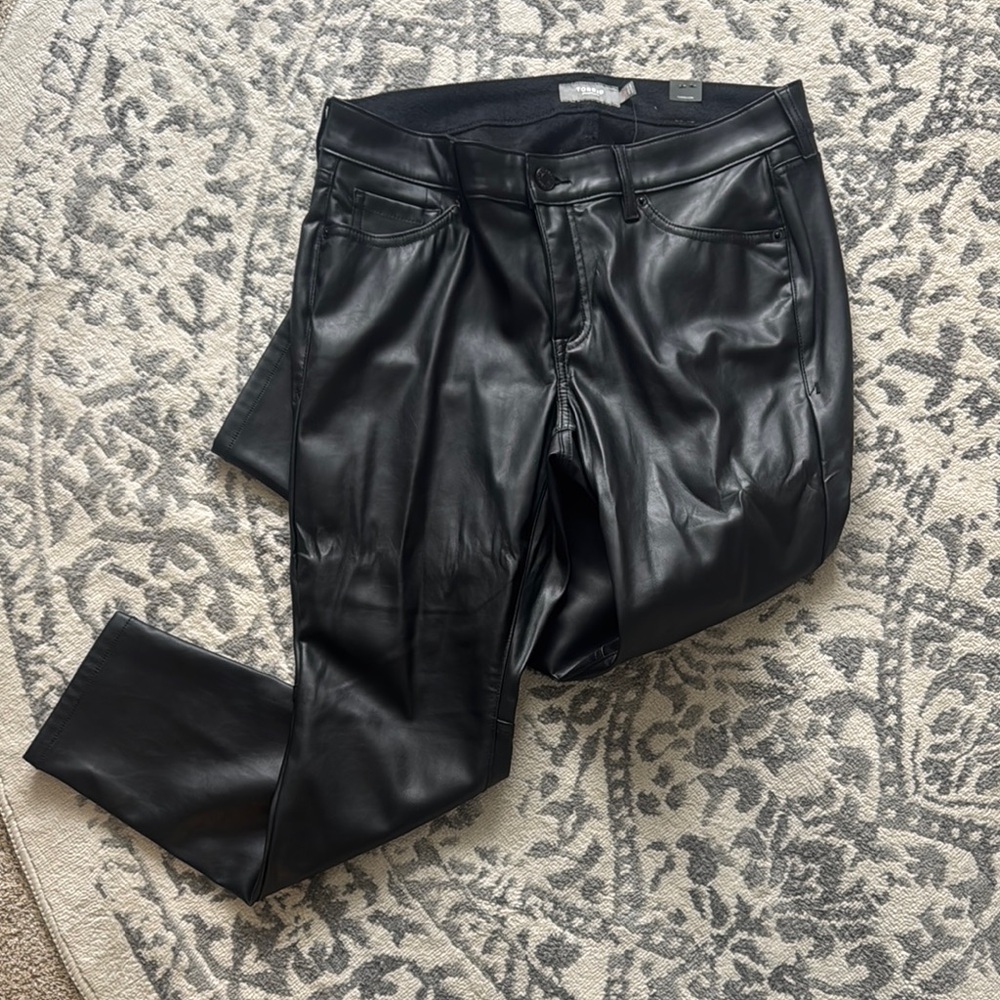 Torrid Black Cropped Faux Leather Pants